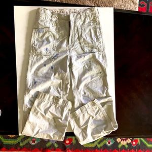 Gap kids boys size 14 khaki splatter pants adjustable waist